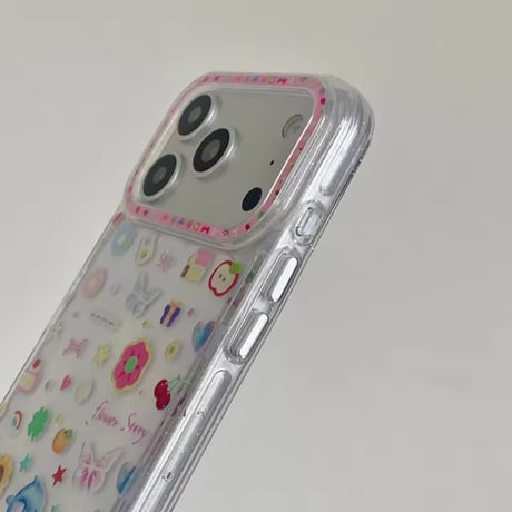 L62437きらめきモチーフコラージュiPhoneケース