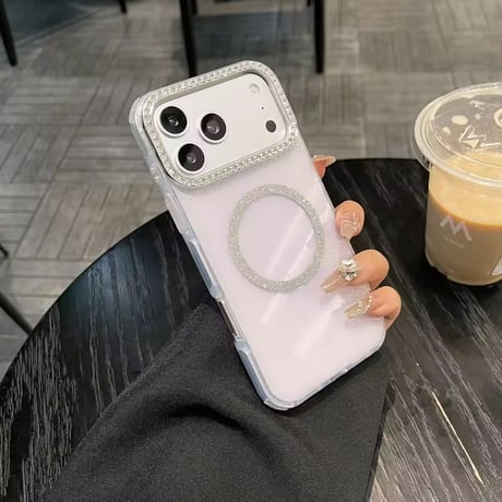 S75439 シャイニーフレームリング MagSafe対応iPhoneケース