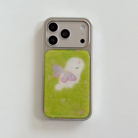 S75490 ちょうちょわんこiPhoneケース