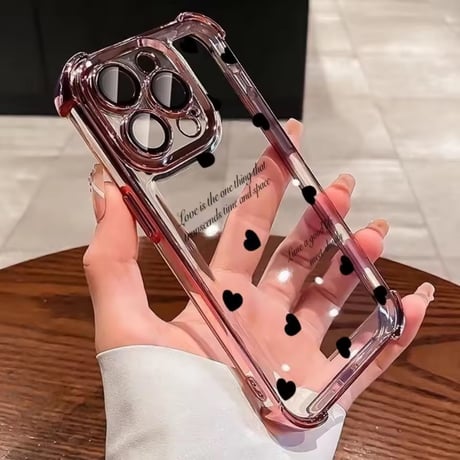 L62457 ちびハートドットクリアiPhoneケース