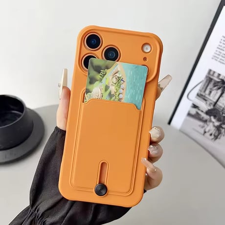 K23066 スライド式カードポケット付きiPhoneケース