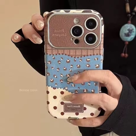 S75333 パッチワークドットiPhoneケース