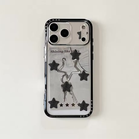 L62396 スター柄 トレカ収納 iPhoneケース