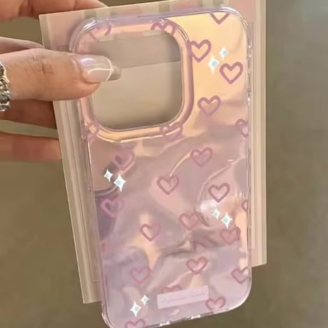 S74649 きらめくハートのうるうるiPhoneケース