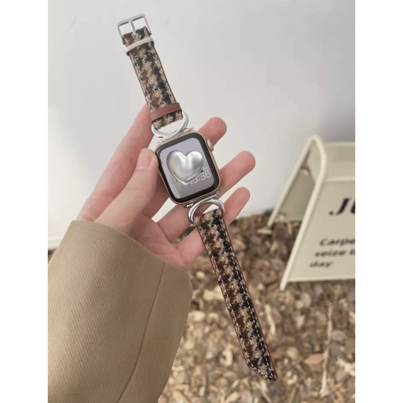 N00075 千鳥格子クラシックApplewatchベルト | nanomita