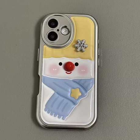 S74354 スノーマンフェイス iPhoneケース