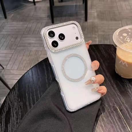 S75439 シャイニーフレームリング MagSafe対応iPhoneケース
