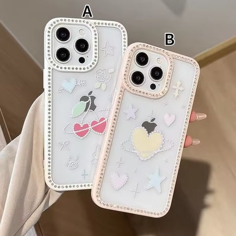 L62237 パステルビジューのドリーミーiPhoneケース