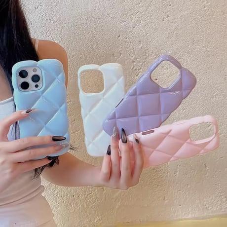 S74982 パステルキルティングiPhoneケース
