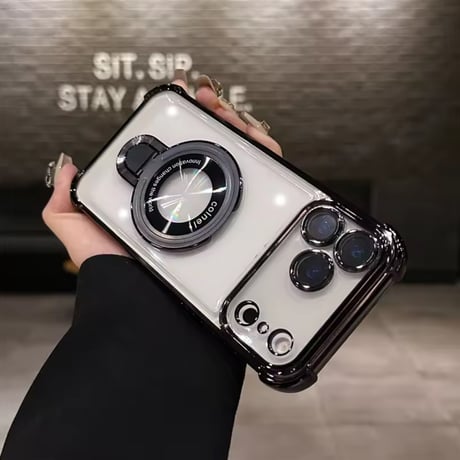 K22889 メタリックリングスタンド iPhoneケース