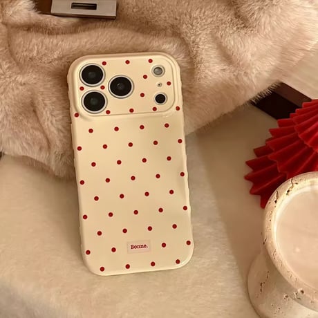 S75312 ハートサイド ドットiPhoneケース