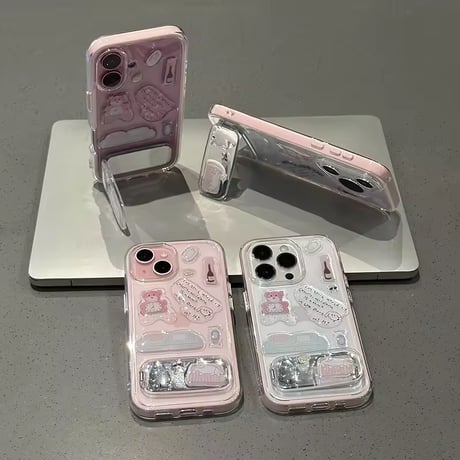 K23154 ぷっくりガーリー スタンドiPhoneケース
