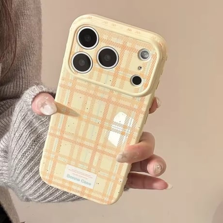 S75199 パステルチェック iPhoneケース