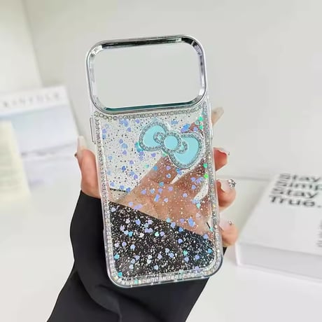 L62351 きらめきリボン スパークルクリアiPhoneケース