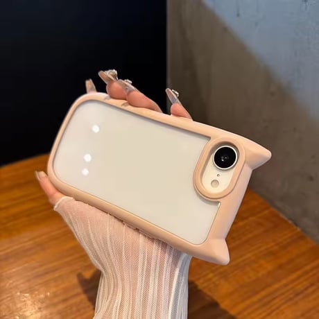 L62230 くすみカラーのマットフレームiPhoneケース