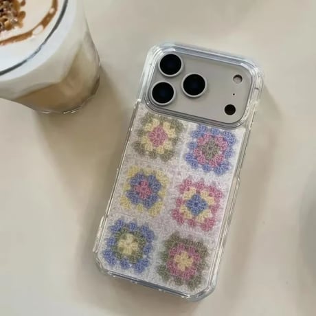 S75415 ニット風デザインiPhoneケース