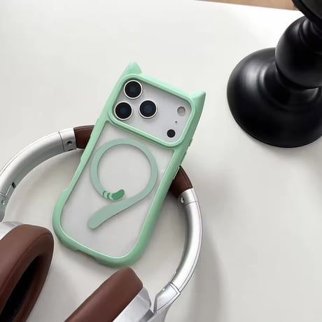 L62435 ねこみみMagSafeリングiPhoneケース