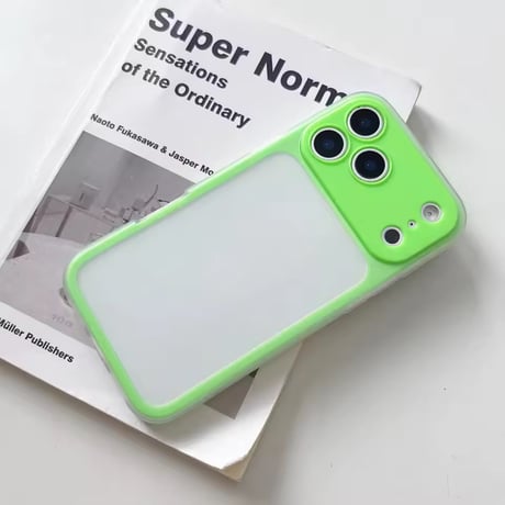L62426 カラーフレームマットクリアiPhoneケース