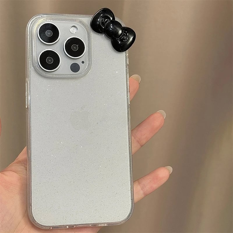 Dairich リボン付きiPhoneケースブラック　iPhone16 Dairich リボン付きiPhoneケースブラック iPhone16