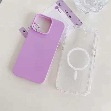 S74581 MagSafe対応 リブデザインiPhoneケース