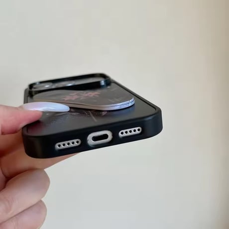 K23147 フラワーアート リングスタンドiPhoneケース