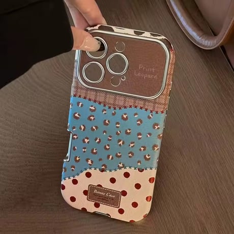 S75333 パッチワークドットiPhoneケース