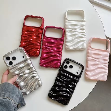 S75325 ウェーブ立体グロッシー iPhoneケース