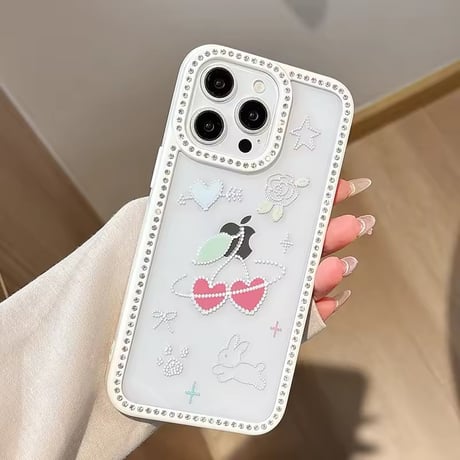 L62237 パステルビジューのドリーミーiPhoneケース
