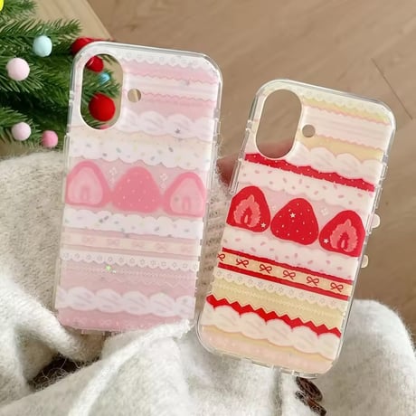 S75216 ストロベリーケーキ ガーリーiPhoneケース