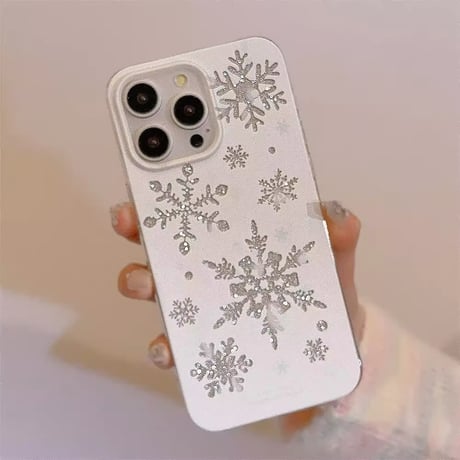 S74360 スノーフレークグリッター iPhoneケース