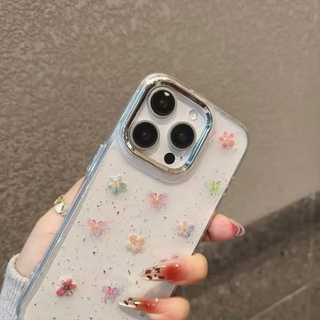S74636 きらきらフラワーパレード iPhoneケース