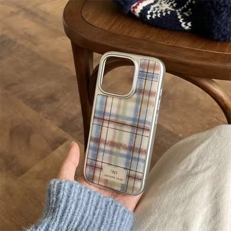 S75332 やさしげチェックiPhoneケース