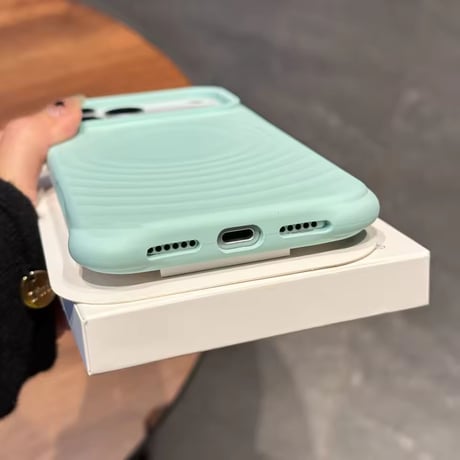 S75392 くすみパステル MagSafe対応リングデザインiPhoneケース