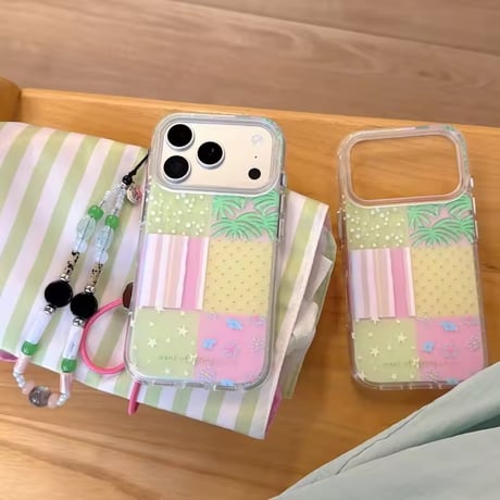 S75525 パステルパッチワークiPhoneケース