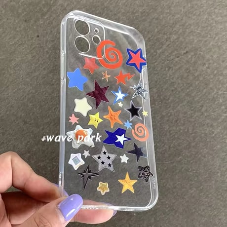 L62107 カラフルスター iPhoneケース