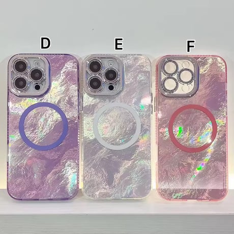 S74747 ホログラムパール マグネット対応 iPhoneケース