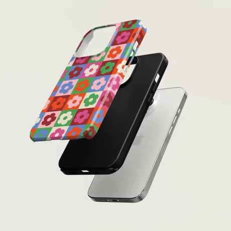 S74531 レトロポップフラワー iPhoneケース