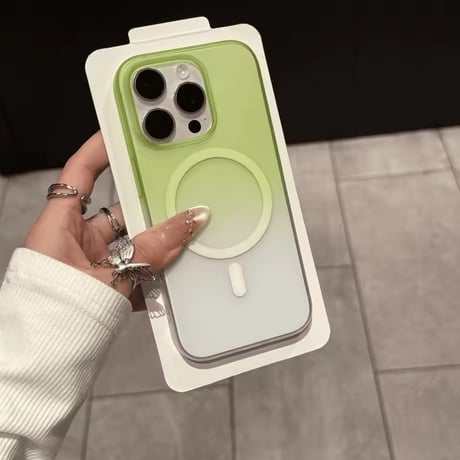 S74907 グラデーションカラフル MagSafe対応 iPhoneケース