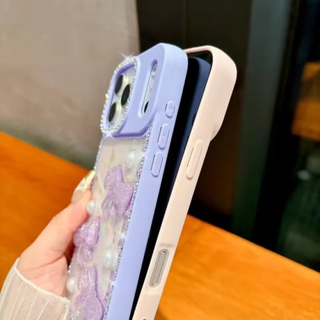 【即納商品】L62316 リボンパールきらめき iPhoneケース