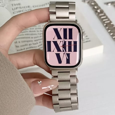 N00066 メタルチェーン＆メッシュの上品Applewatchベルト