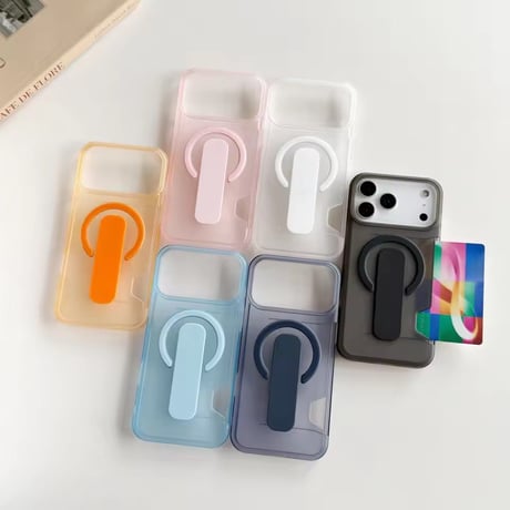 K23187 カード収納スタンドリングiPhoneケース