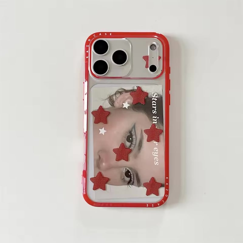 L62396 スター柄 トレカ収納 iPhoneケース | nanomita