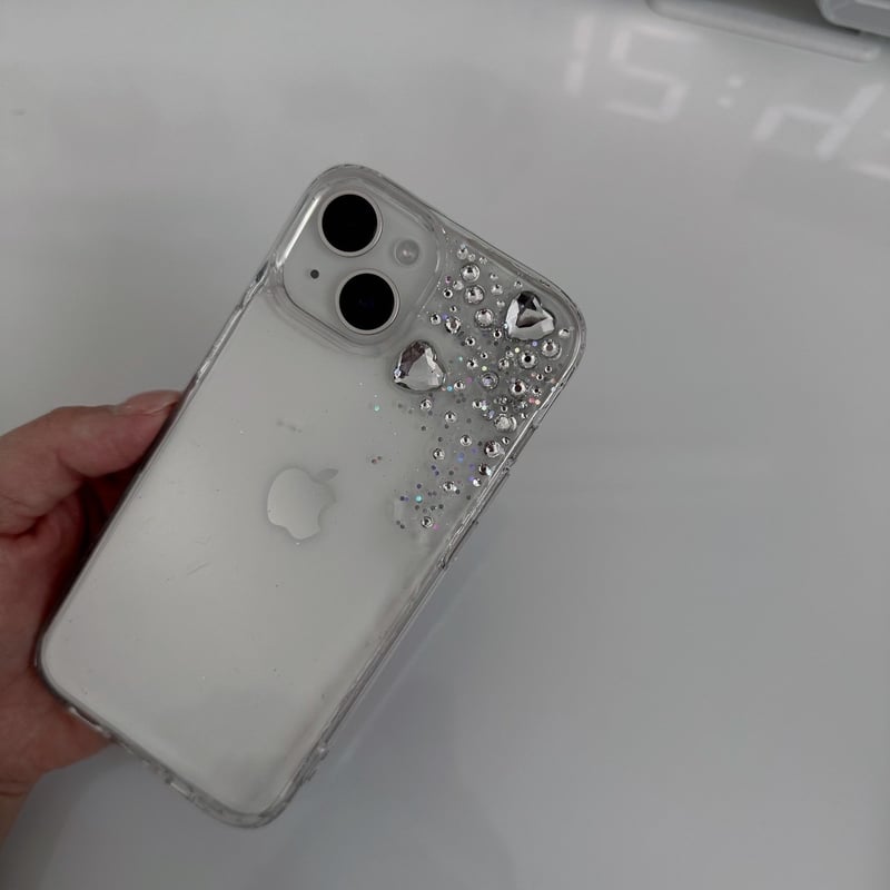 全機種対応◎ ストーン 高品質 おしゃれ クリア ラメ iphoneケース
