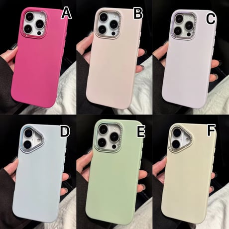 S74895 パステルシンプルカメラカバー iPhoneケース