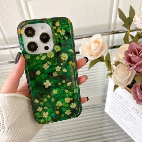 S74713 押し花アートの彩りiPhoneケース