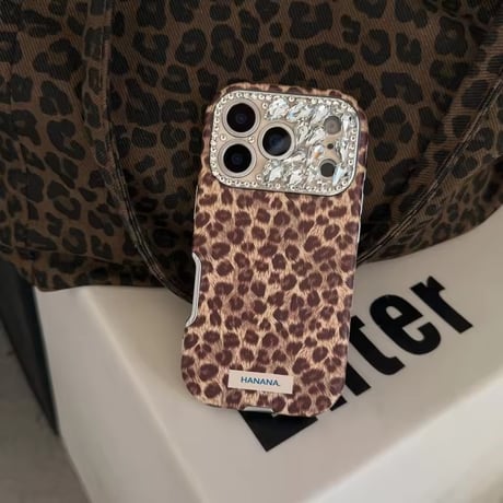 S75184 ビジューカメラフレーム スエードライクiPhoneケース