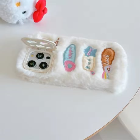 K22622 ふわもこラビットメッセージスタンドiPhoneケース