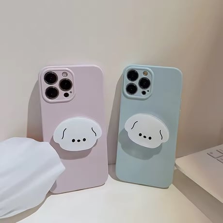 K22920 ゆるふわフェイス グリップ付きiPhoneケース