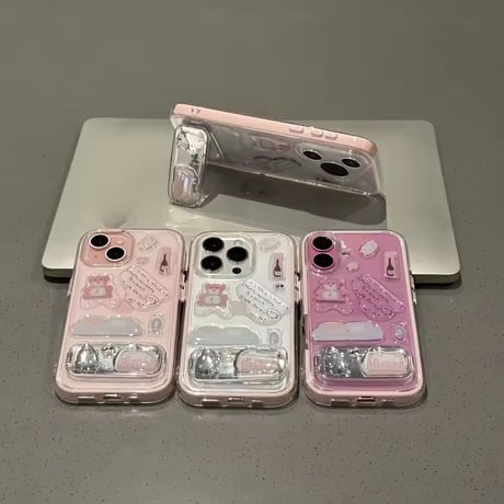 K23154 ぷっくりガーリー スタンドiPhoneケース