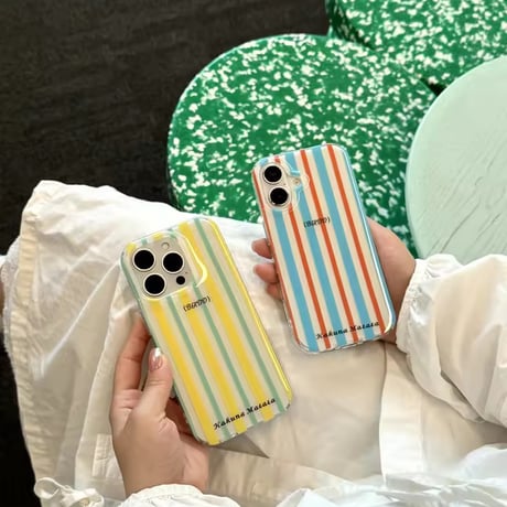 S74880 カラフルストライプ iPhoneケース